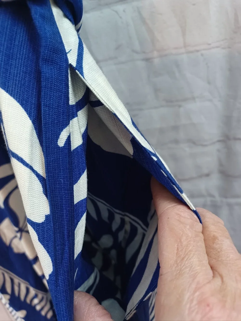 bloomchic 12 L blue white tropical floral maxi jumpsuit dress nwt